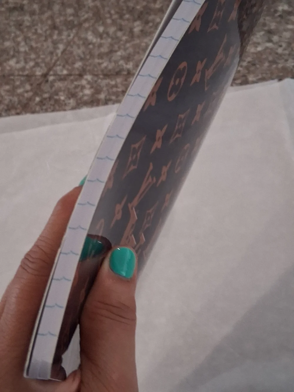 Designer inspired Monogram Composition Notebook - Brown & Black.New